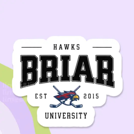 Briar University Hockey Sticker | Off Campus Inspired