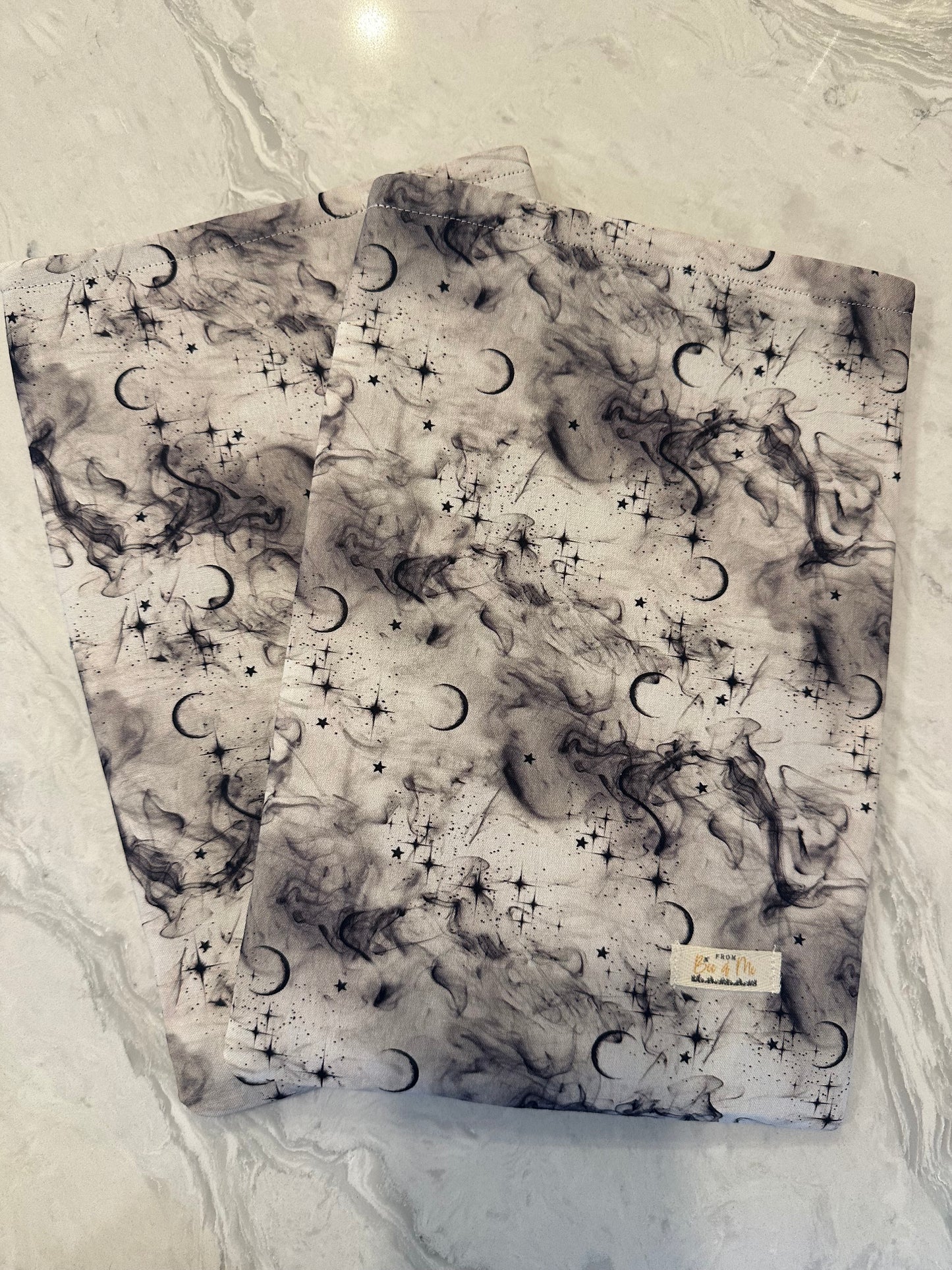 Smokey Moon and Stars Book Sleeve
