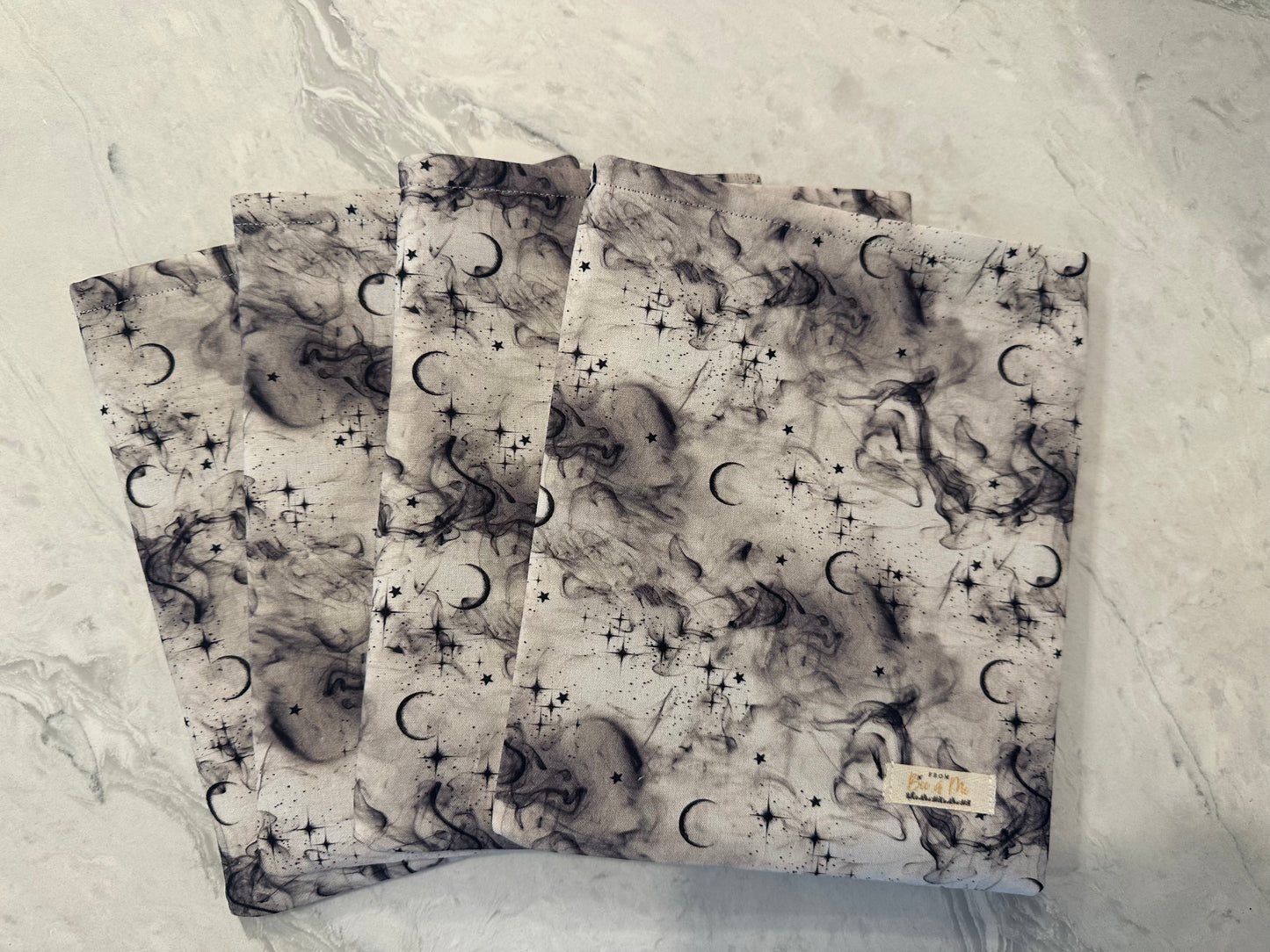 Smokey Moon and Stars Book Sleeve