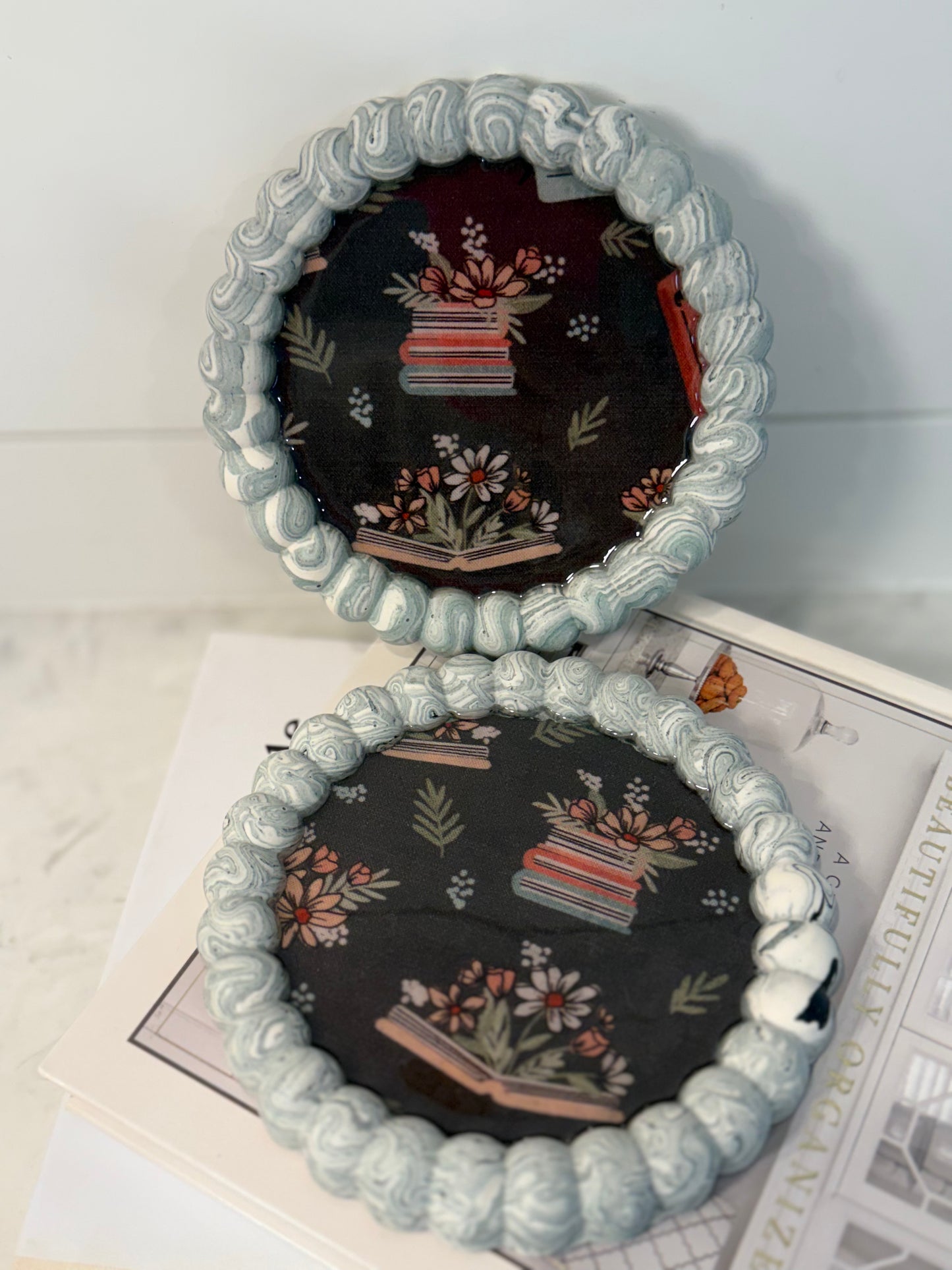 Bubble Coaster and Trinket Tray - Books