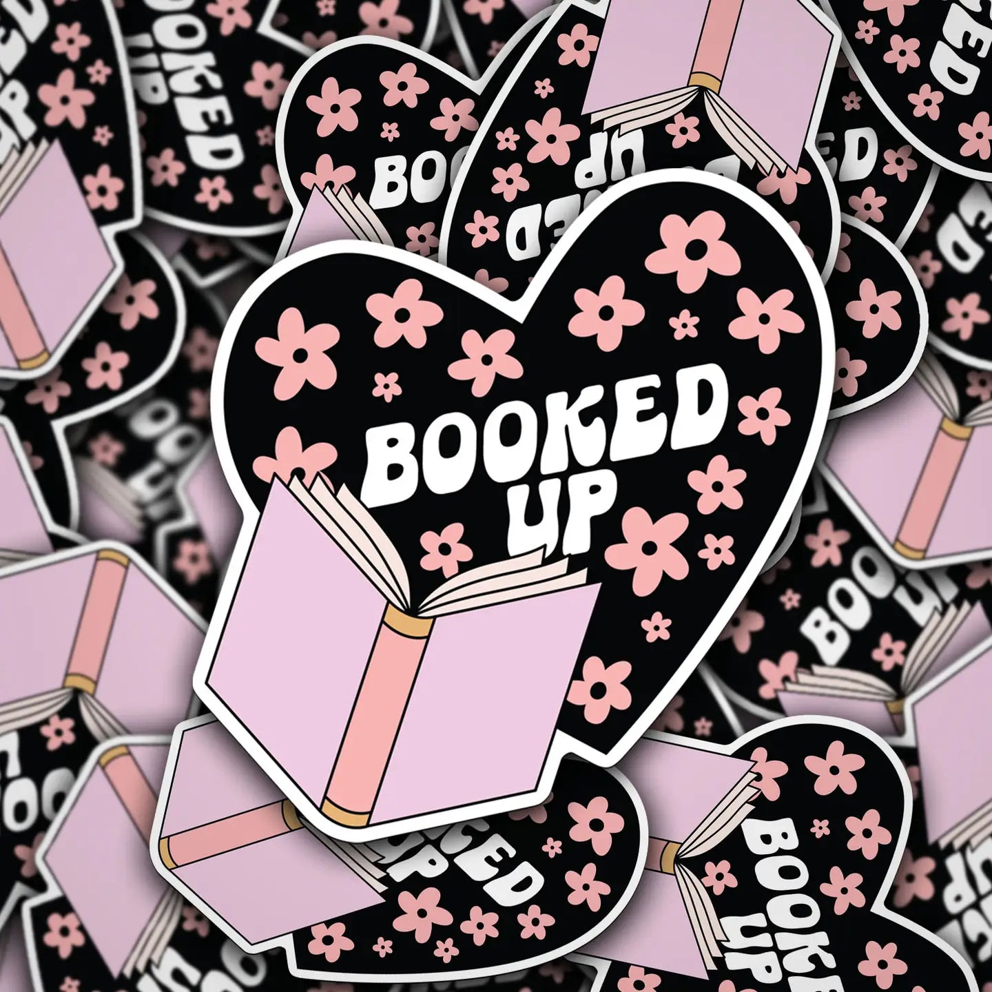 Vinyl Sticker Decal Booked Up Heart