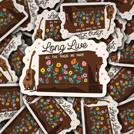 Vinyl Sticker Decal Long Live Ts Surprise Piano