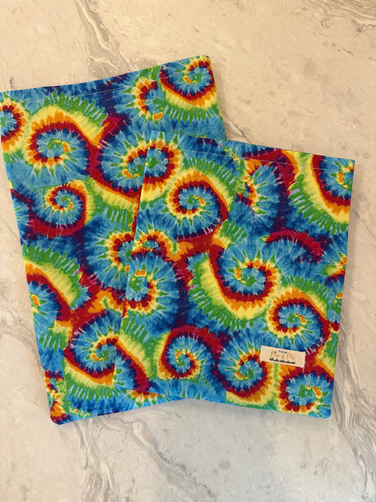 Bright Tie Dye Book Sleeve