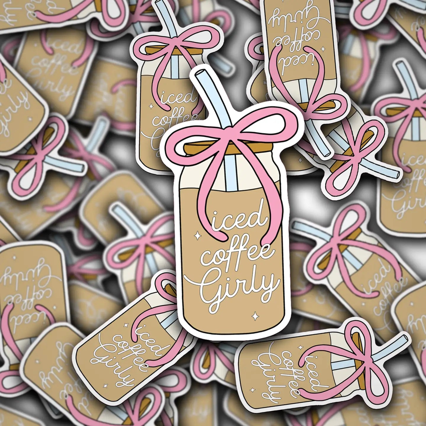 Vinyl Sticker Decal Coquette Iced Coffee Girly