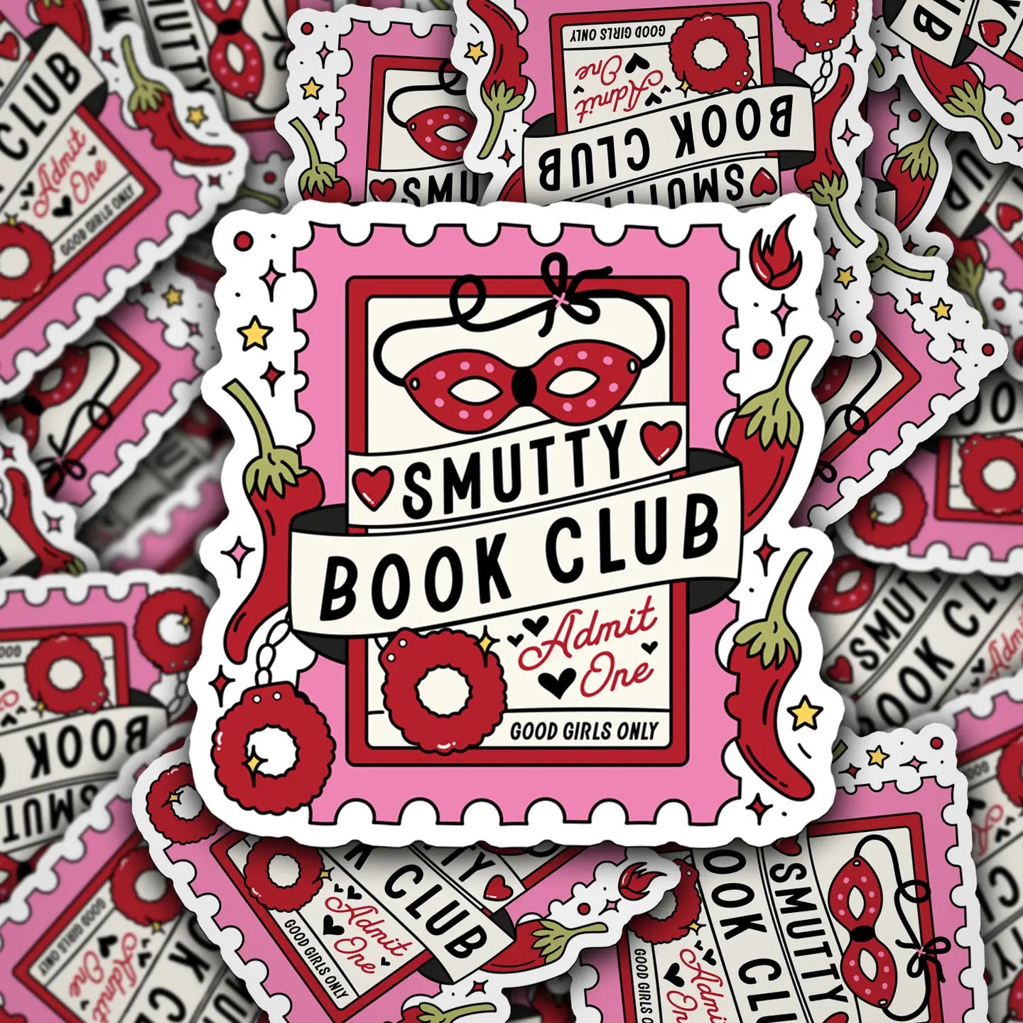 Vinyl Sticker Decal Smutty Book Club Ticket