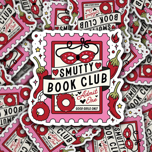 Vinyl Sticker Decal Smutty Book Club Ticket