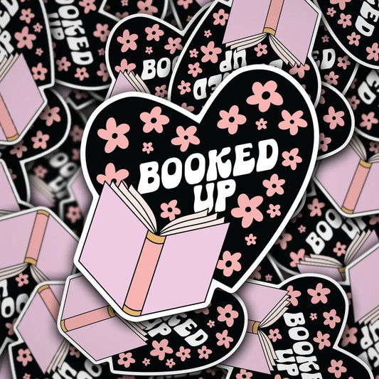 Vinyl Sticker Decal Booked Up Heart